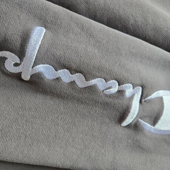 Champion Gray Embroidered Logo Crewneck Pullover Sweatshirt Unisex S Athletic - Picture 5 of 8